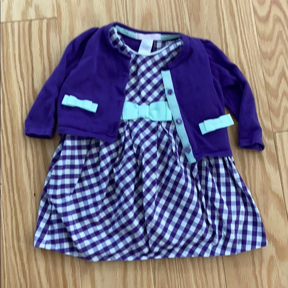 6-12 month Janie and Jack Dress and Cardigan